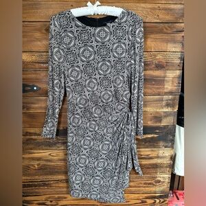 Tommy Hilfiger Black and White Geometric Dress